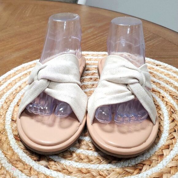 Shade & Shore Womans Cream Twist Flats, SIZE 7 - Picture 2 of 7